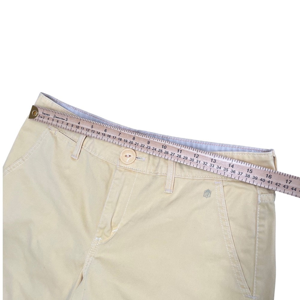 Levi's Bermuda Shorts Women 10 Yellow Stretch Twill Cotton Twill Chino - Picture 7 of 10